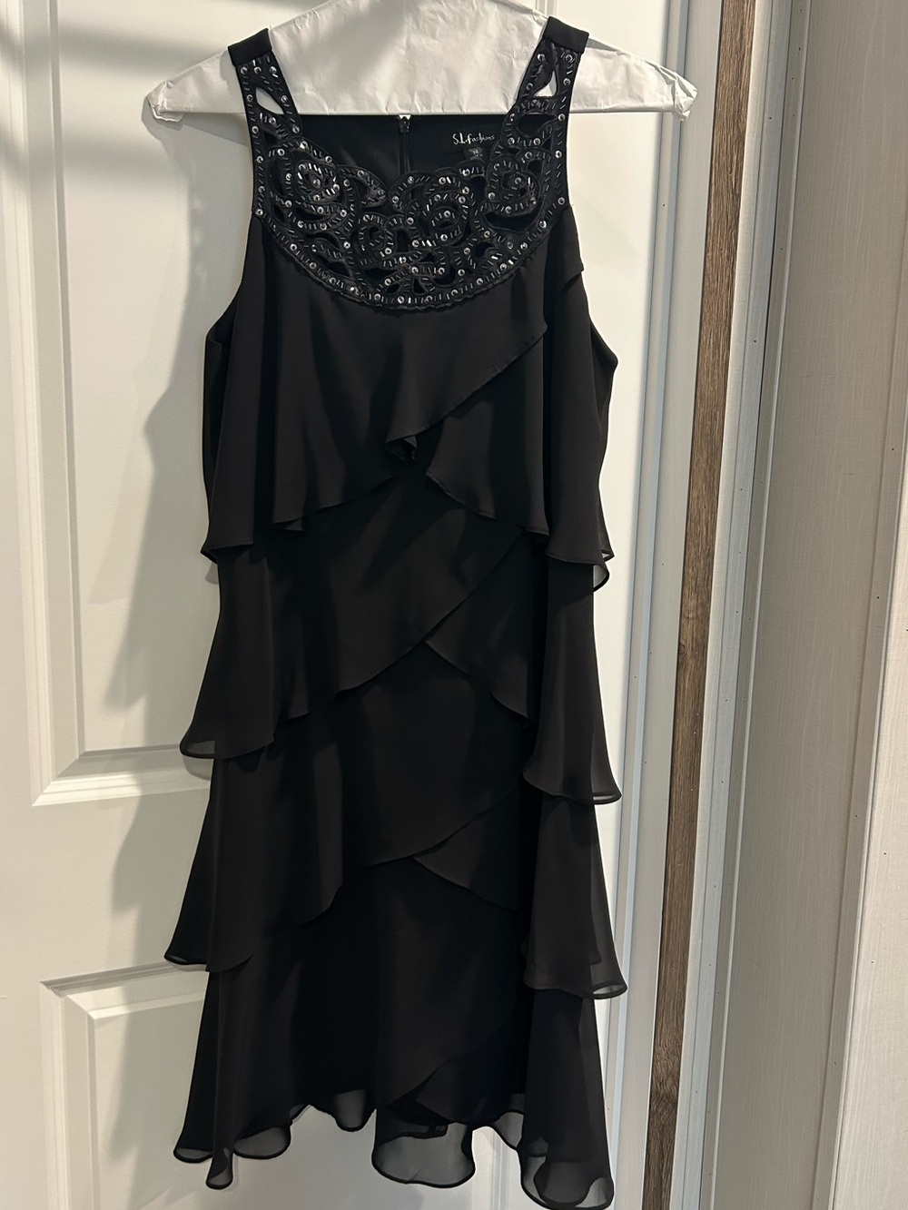 Black Embellished Women's Evening Dress